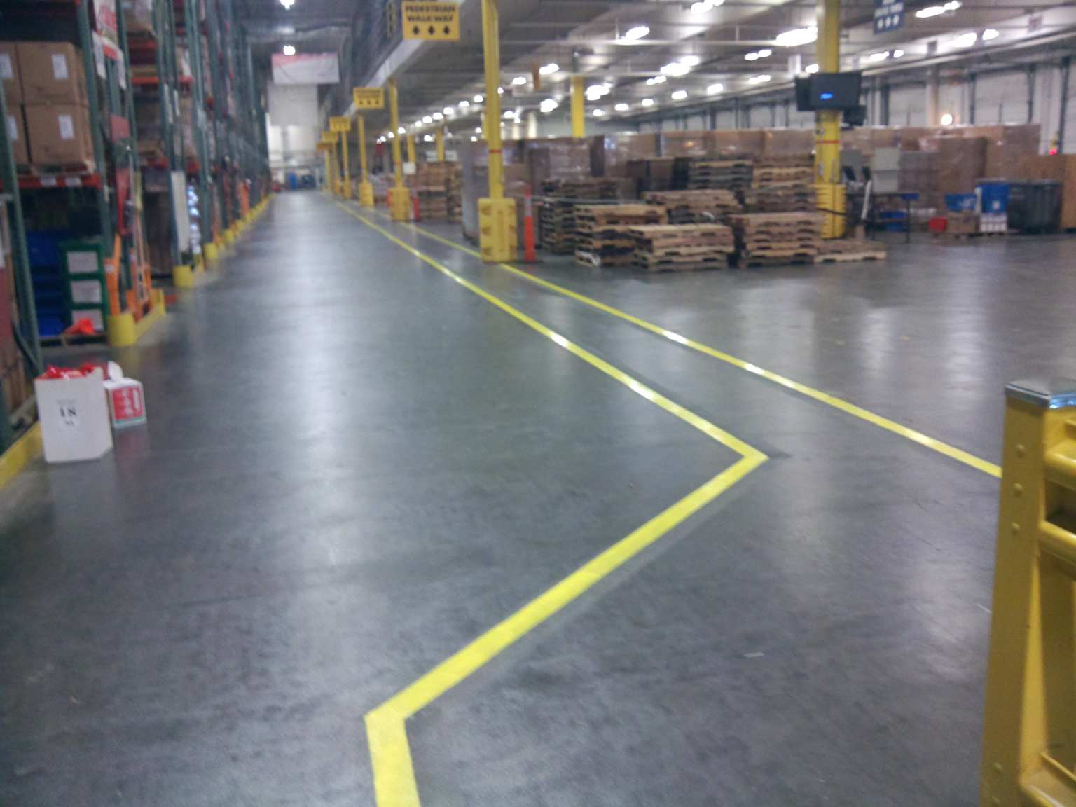Commercial warehouse epoxy floor